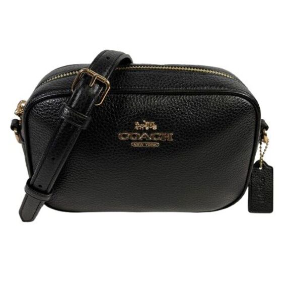 Coach Black Pebbled Leather Mini Jamie Camera Crossbody Bag Shoulder CA069 - Picture 1 of 16